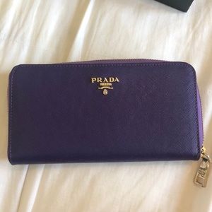 Purple Prada wallet